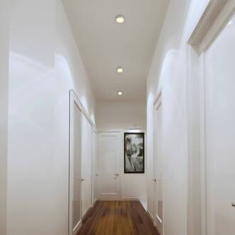 LED plafondlamp One, aluminiumkleurig, Ø 9 cm, metaal