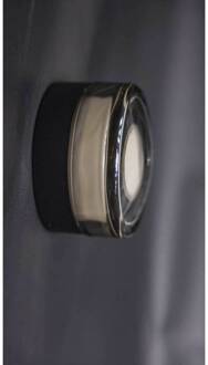 LED plafondlamp Otto Convex, grijs, IP65 rookgrijs, zwart