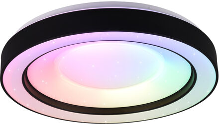 LED Plafondlamp - Plafondverlichting - Trion Aroma - 22W - RGBW - Dimbaar - Aanpasbare Kleur - Afstandsbediening - Zwart