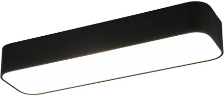 LED Plafondlamp - Plafondverlichting - Trion Astinto - 21W - Aanpasbare Kleur - Dimbaar - Rechthoek - Mat Zwart