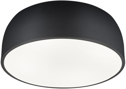 LED Plafondlamp - Plafondverlichting - Trion Barnon - E27 Fitting - 4-lichts - Rond - Mat Zwart - Aluminium