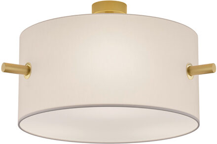 LED Plafondlamp - Plafondverlichting - Trion Coleno - E27 Fitting - Rond - Mat Goud - Aluminium Goudkleurig