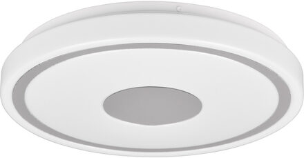 LED Plafondlamp - Plafondverlichting - Trion Duna - 16W - Natuurlijk Wit 4000K - Rond - Chroom - Kunststof Zilverkleurig