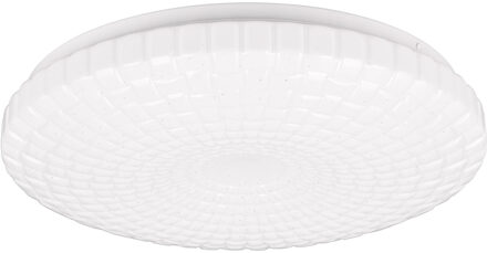 LED Plafondlamp - Plafondverlichting - Trion Gekko - 16W - Warm Wit 3000K - Rond - Mat Wit - Kunststof