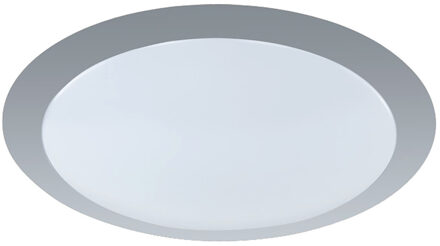 LED Plafondlamp - Plafondverlichting - Trion Ginzon - 12W - Warm Wit 3000K - Dimbaar - Rond - Mat Titaan - Aluminium Zilverkleurig