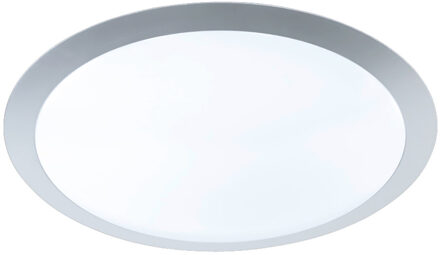 LED Plafondlamp - Plafondverlichting - Trion Ginzon - 25W - Warm Wit 3000K - Dimbaar - Rond - Mat Titaan - Kunststof Zilverkleurig