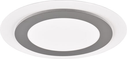 LED Plafondlamp - Plafondverlichting - Trion Groan - 42W - Aanpasbare Kleur - Afstandsbediening - Dimbaar - Rond - Mat Zilverkleurig