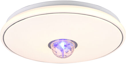 LED Plafondlamp - Plafondverlichting - Trion Herman - 17W - Warm Wit 3000K - RGB - Dimbaar - Afstandsbediening - Rond