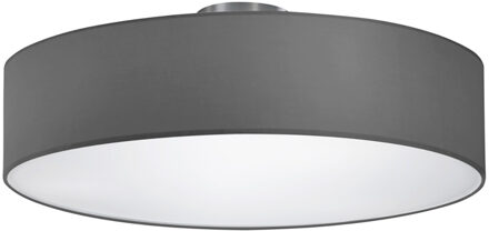 LED Plafondlamp - Plafondverlichting - Trion Hotia - E27 Fitting - 3-lichts - Rond - Mat Grijs - Aluminium