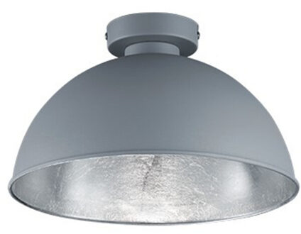 LED Plafondlamp - Plafondverlichting - Trion Jin - E27 Fitting - Rond - Mat Titaan - Aluminium Zilverkleurig