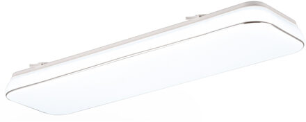 LED Plafondlamp - Plafondverlichting - Trion Lana - 28W - Natuurlijk Wit 4000K - Dimbaar - Rechthoek - Wit - Kunststof