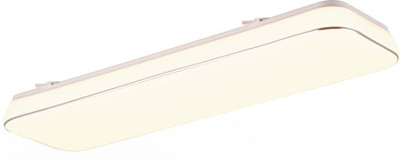 LED Plafondlamp - Plafondverlichting - Trion Lana - 28W - Warm Wit 3000K - Dimbaar - Rechthoek - Wit - Kunststof