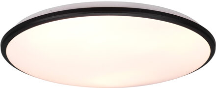 LED Plafondlamp - Plafondverlichting - Trion Lombis - 34W - Warm Wit 3000K - Dimbaar - Rond - Mat Zwart - Kunststof