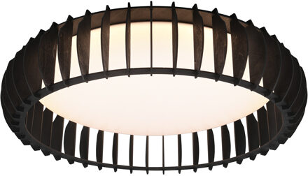 LED Plafondlamp - Plafondverlichting - Trion Manto XL - 38W - Aanpasbare Kleur - Afstandsbediening - Dimbaar - Rond - Zwart