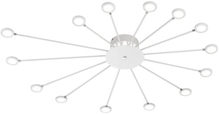 Led Plafondlamp - Plafondverlichting - Trion Pean - 30w - Natuurlijk Wit 4000k - Dimbaar - Rond - Mat Wit - Aluminium