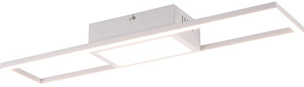 LED Plafondlamp - Plafondverlichting - Trion Riyaz - 22W - Aanpasbare Kleur - Afstandsbediening - Dimbaar - Rechthoek - Wit