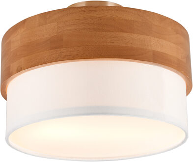 LED Plafondlamp - Plafondverlichting - Trion Sella - E14 Fitting - 2-lichts - Rond - Mat Nikkel/Wit - Aluminium Grijs