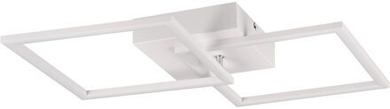 LED Plafondlamp - Plafondverlichting - Trion Square - 20W - Natuurlijk Wit 4000K - Vierkant - Mat Wit - Metaal