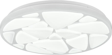 LED Plafondlamp - Plafondverlichting - Trion Stroma - 16W - Dimbaar - Aanpasbare Lichtkleur - Afstandsbediening - Rond - Mat Wit - Kunststof Helder/Koud wit;Warm wit;Natuurlijk wit