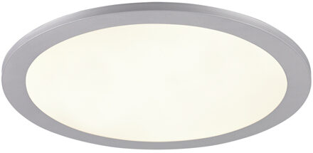 LED Plafondlamp - Plafondverlichting - Trion Tiberon - 16W - Natuurlijk Wit 4000K - Rond - Mat Titaan - Kunststof Zilverkleurig