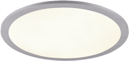 LED Plafondlamp - Plafondverlichting - Trion Tiberon - 20W - Natuurlijk Wit 4000K - Rond - Mat Titaan - Kunststof Zilverkleurig