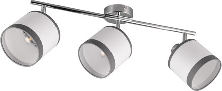 LED Plafondlamp - Plafondverlichting - Trion Vamos - E14 Fitting - 3-lichts - Rond - Chroom - Metaal - Max 10W Zilverkleurig