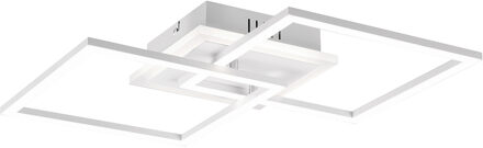 LED Plafondlamp - Plafondverlichting - Trion Venda - 25W - Natuurlijk Wit 4000K - Dimbaar - Vierkant - Mat Wit