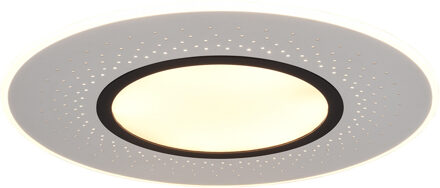 LED Plafondlamp - Plafondverlichting - Trion Virsa - 70W - Aanpasbare Kleur - Dimbaar - Afstandsbediening - Rond - Mat Zilverkleurig