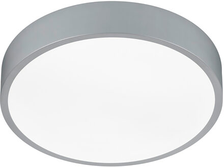 LED Plafondlamp - Plafondverlichting - Trion Wilson - 28W - Aanpasbare Kleur - Dimbaar - Rond - Mat Titaan - Aluminium Zilverkleurig