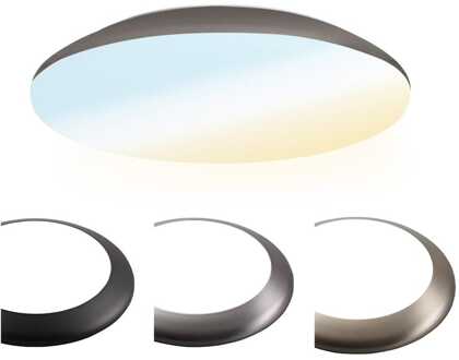 LED Plafondlamp/Plafonniere 12W Lichtkleur instelbaar - 1200lm - IK10 - Ø25 cm - RVS - IP65