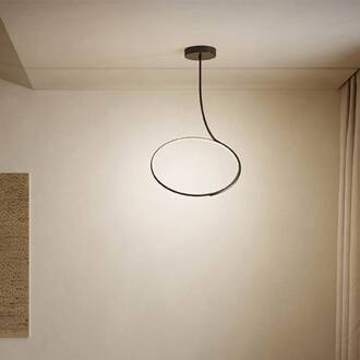 LED plafondlamp Poise, zwart Ø 55 cm, dimbaar