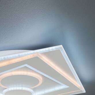 LED plafondlamp Ratio, dimbaar, twee cirkels wit