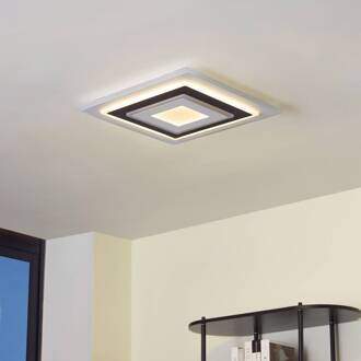LED plafondlamp Rebeka, 50 x 50 cm, CCT, dimbaar wit, zwart