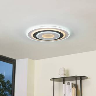 LED plafondlamp Rebeka, rond, Ø 70 cm, CCT, dimbaar wit, zwart