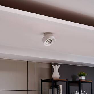 LED plafondlamp Rotari, 1-lamp, wit, verplaatsbaar wit (RAL 9003)