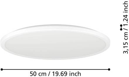 LED plafondlamp Rovito-Z, wit, Ø 50 cm