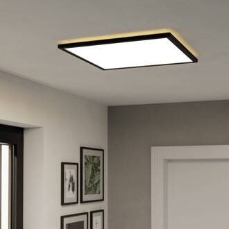 LED plafondlamp Rovito-Z, zwart, 50 x 50 cm