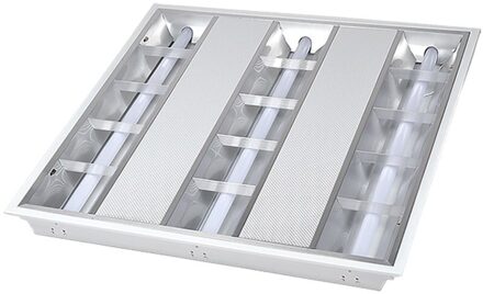 Led Plafondlamp Rvs 600*600 Grill Reflector Led Buis Houder Beugel Voor Kantoor Markt Fitting Lamp Muur lamp