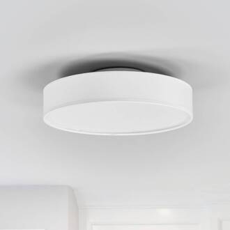 LED plafondlamp Saira, Ø 30 cm, wit, textiel