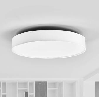 LED plafondlamp Saira, Ø 50 cm, wit, textiel