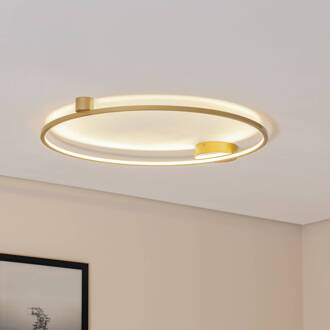 LED plafondlamp Saturno, goud, Ø 80 cm, metaal, 4.000 K