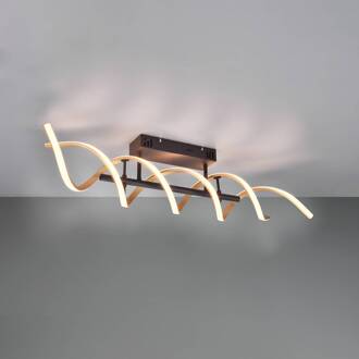 LED plafondlamp Sequence, dimbaar, CCT, messing mat messing, zwart