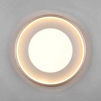 LED plafondlamp Solea, bruin, Ø 40 cm, kunststof