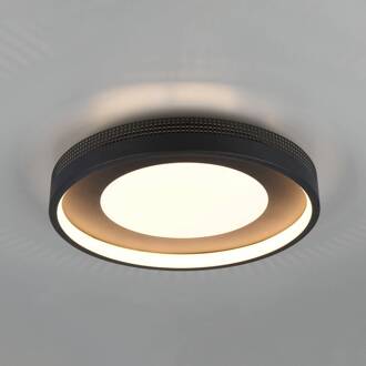 LED plafondlamp Solea, matzwart, Ø 40 cm, kunststof zwart mat