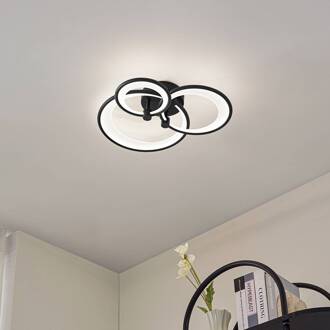 LED plafondlamp Sorma, zwart, CCT, dimbaar zwart, wit