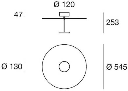 LED plafondlamp Stilo_S, wit, Ø 55 cm