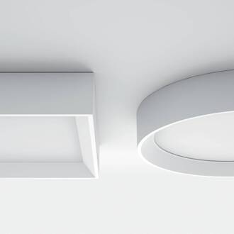 LED plafondlamp Tara Q, hoekig, 30 x 30 cm wit