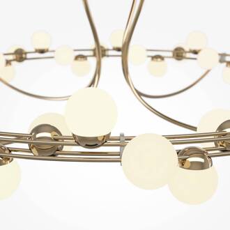 LED plafondlamp Tessara, Ø 80 cm, goud/wit goud, wit