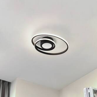 LED plafondlamp Thalina, 45cm, dimbaar, Infinity Tunnel zwart, wit, transparant