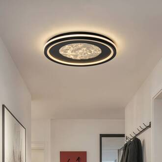 LED plafondlamp Tillian, zwart/goud, 50 cm, dimbaar zwart, goud, wit